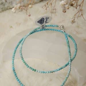 Handgemaakte Turkoois ketting zilver