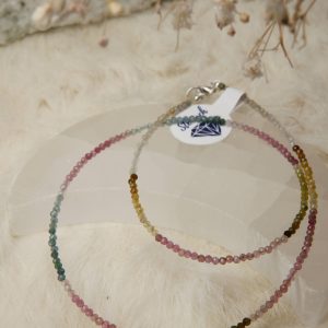 handgemaakte toermalijn ketting zilver