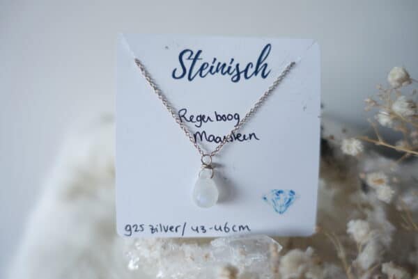Zilveren Maansteen ketting