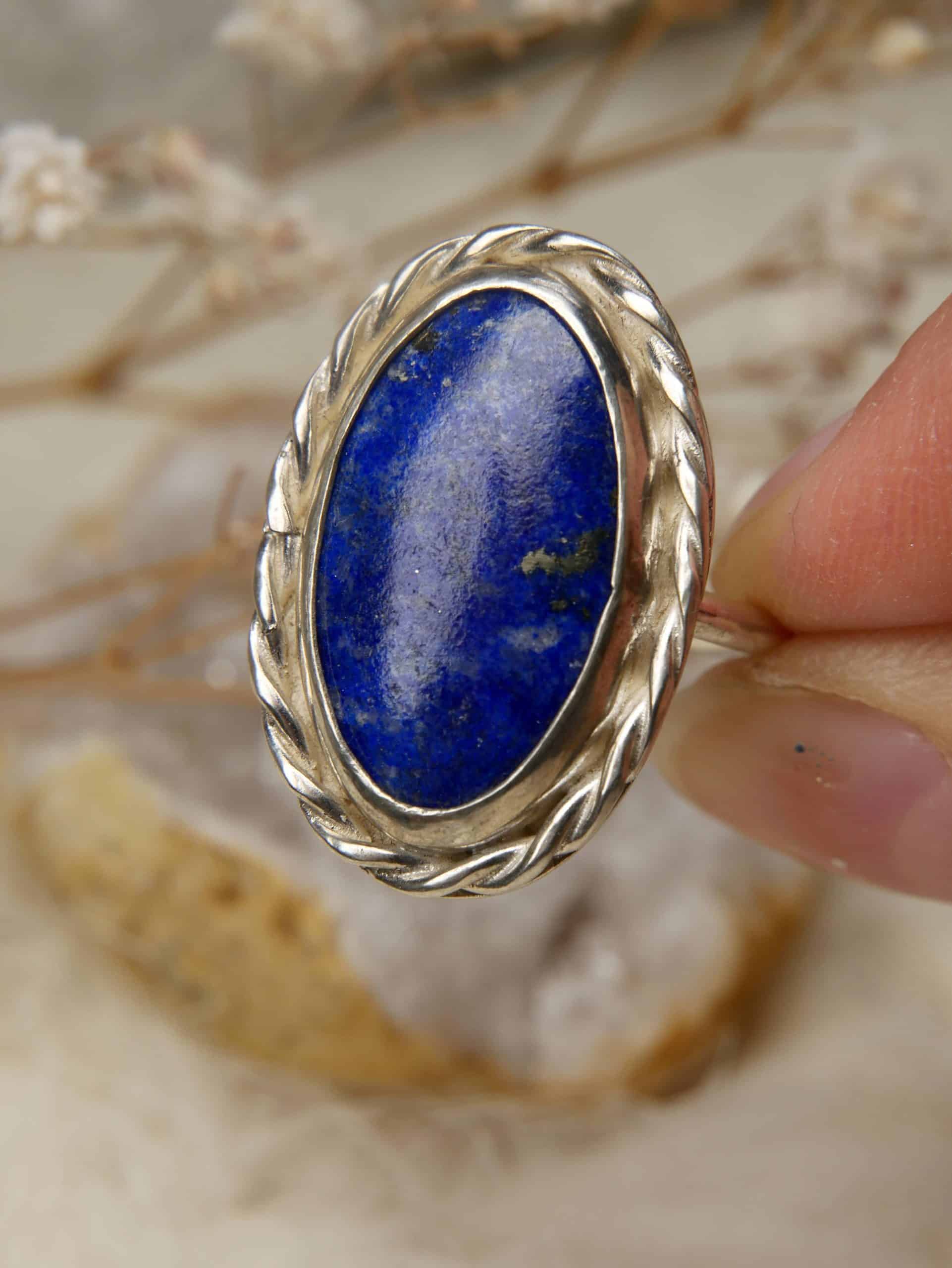 handgemaakte lapis lazuli ring