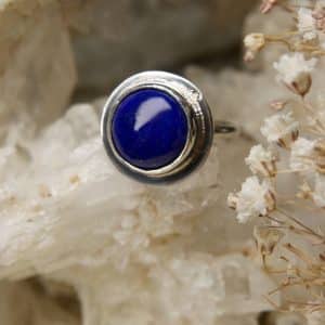 handgemaakte zilveren lapis lazuli ring