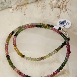 handgemaakte toermalijn ketting zilver