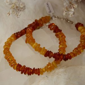 Barnsteen armband zilver