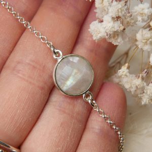Maansteen armband zilver handgemaakt