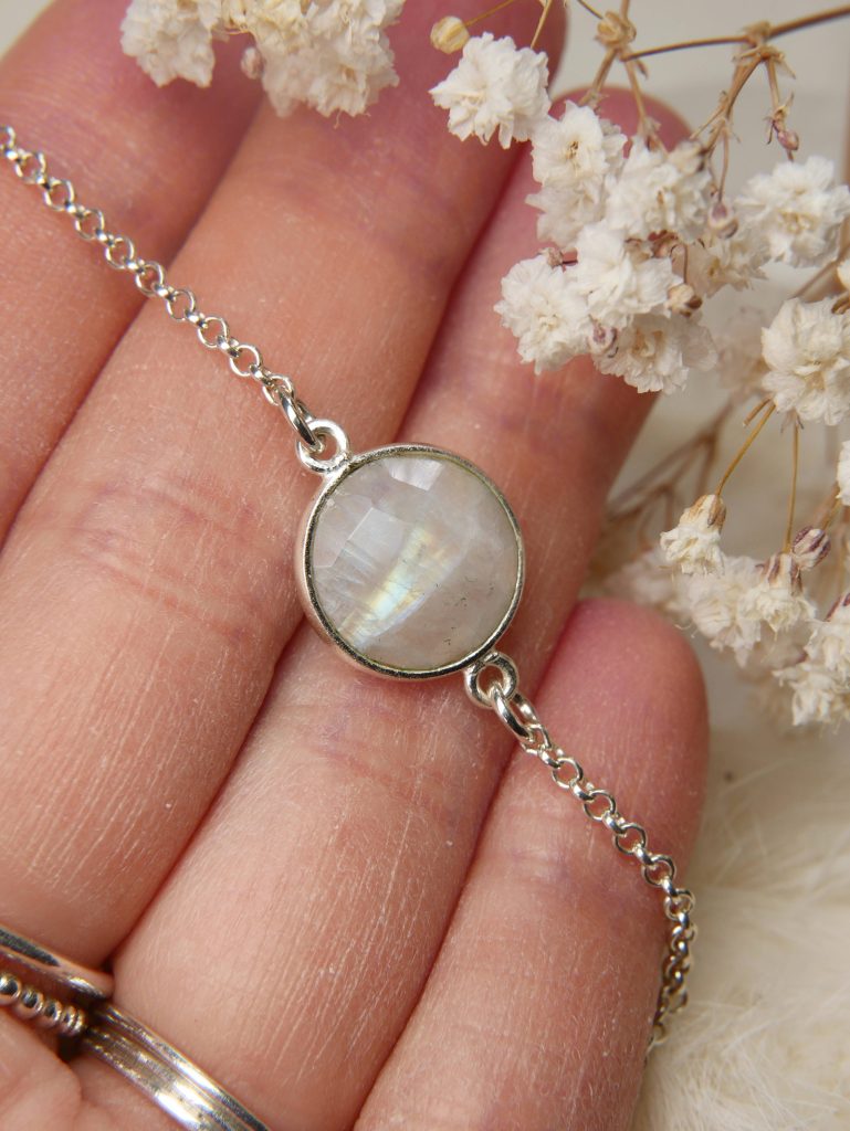 Maansteen armband zilver handgemaakt
