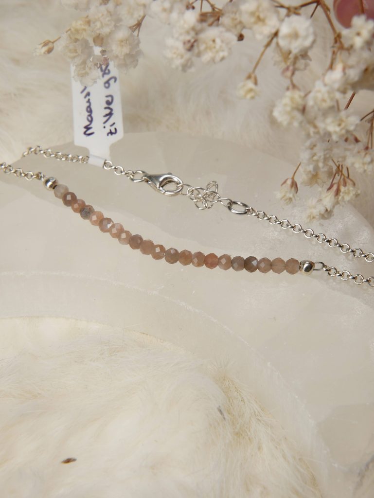 Maansteen armband zilver handgemaakt