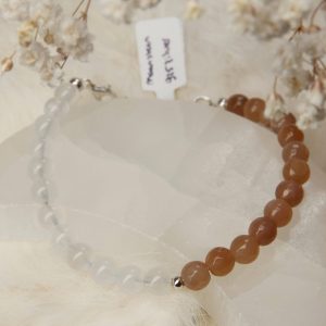 regenboog maansteen armband zilver