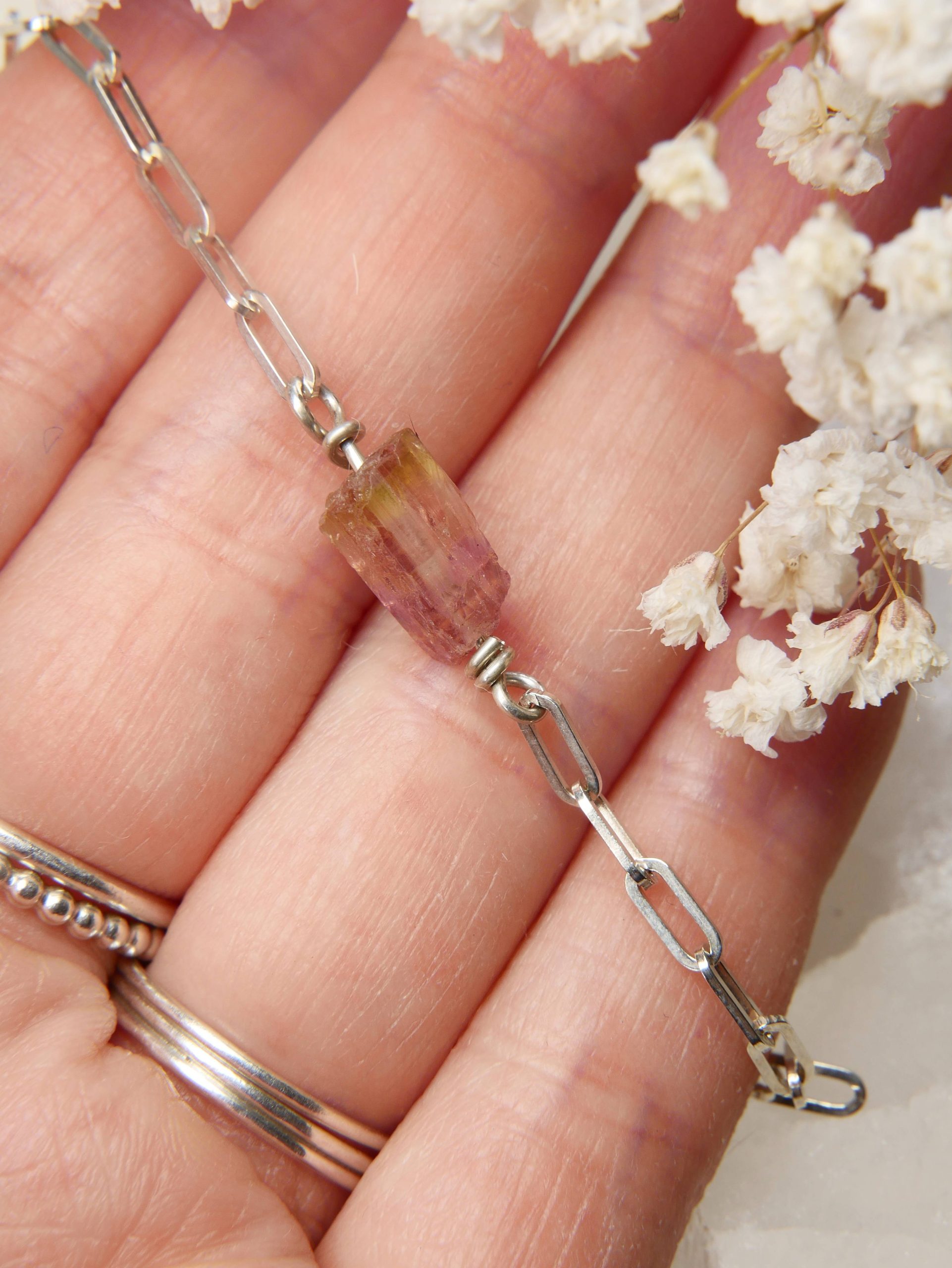 Toermalijn armband zilver