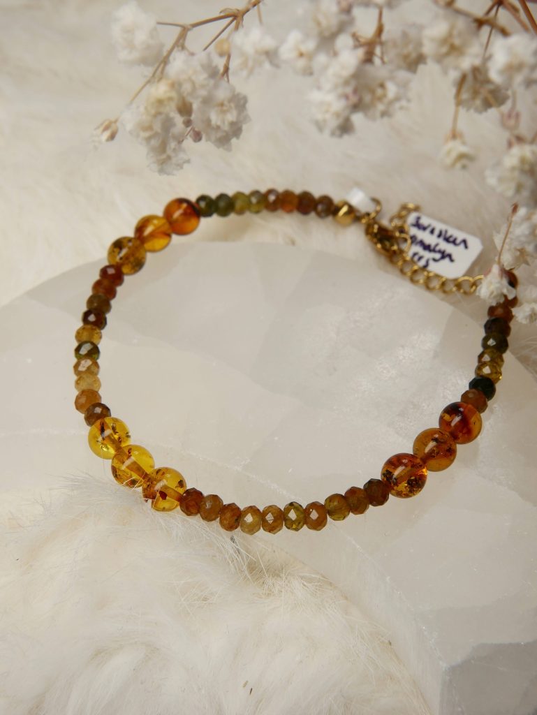 Barnsteen Toermalijn armband goud