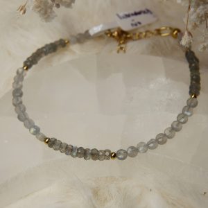 labradoriet armband goud