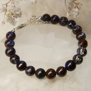 boulder opaal armband zilver handgemaakt