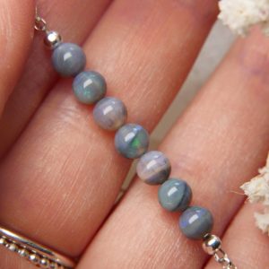 zwarte opaal armband zilver