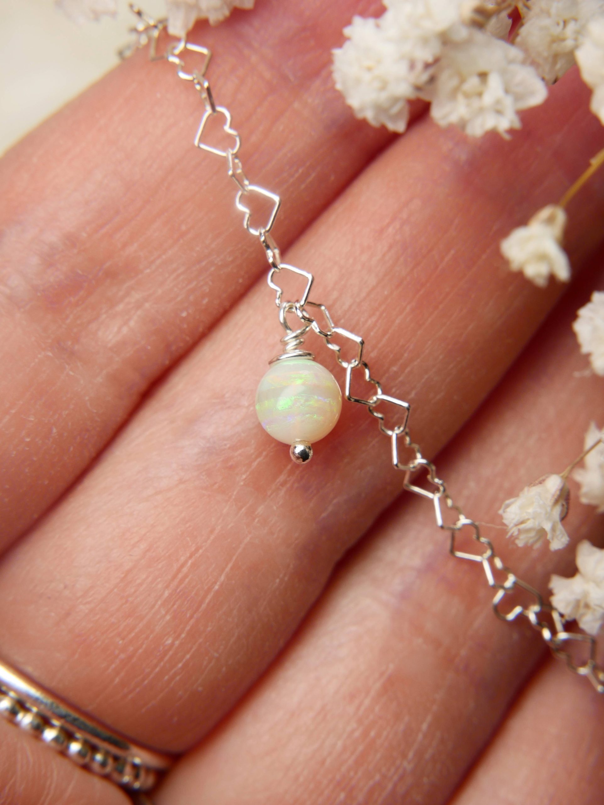 Crystal opaal armband