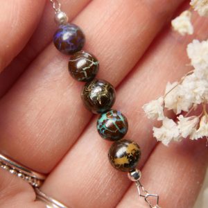 Boulder opaal armband zilver