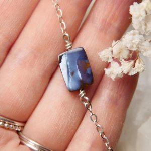 boulder opaal armband zilver