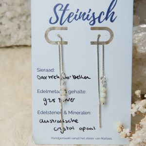 crystal opaal oorbellen