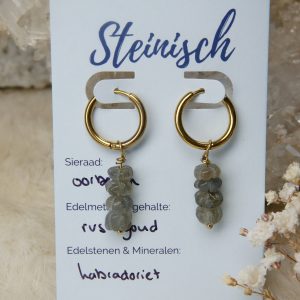 labradoriet oorbellen goud handgemaakt